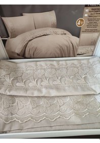 Resim Milano Güpürlü Çift Kişilik Nevresim Takımı Gri 