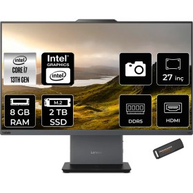 Resim Lenovo Thinkcentre Neo 50A Gen 5 i7 13620H All In One Bilgisayar 8GB RAM 2TB SSD 27" FHD FreeDOS + Per4 USB 12SA000RTRP304 
