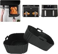 Resim Silikon kalıp sıcak hava fritözü aksesuarı Russell Hobbs sıcak hava fritözü 2 bölmeli 9L Rapid AirFryer 27681-56, güveç kabı silikon parçalar COSORI Air Fryer 8,5 l ve Russell Hobbs 4,5 l * 2 için 