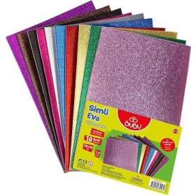 Resim Eva Simli Yapışkanlı A4 10 Renk Tek Ebat 