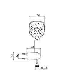 Resim Eca İcon 102117393 Mafsallı Duş Seti Banyo Üst Takımı Krom 