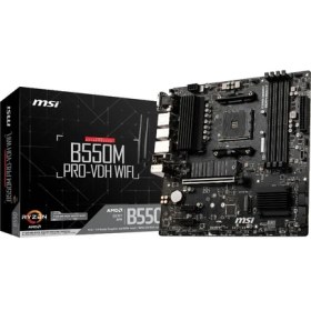 Resim MSI B550M PRO-VDH WIFI AMD B550 4400 MHz (OC) DDR4 Soket AM4 mATX Anakart 