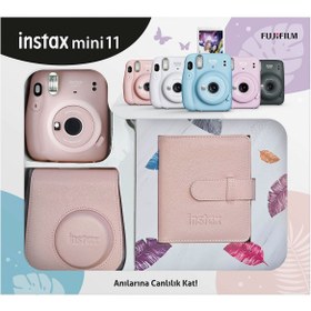 Resim Fujifilm Instax Mini 11 Kare Albümlü Pembe Kit 