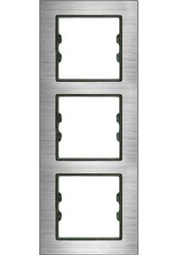 Resim Asfir Schneider Asfora Serisi Alüminyum Gümüş Dikey Üçlü Çerçeve Alg213-71 Modeli 