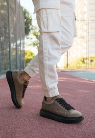 Resim Riccon Süet Vizon Siyah Erkek Sneaker 0012360 