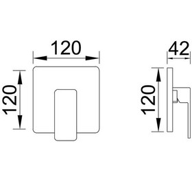 Resim Fause Ankastre Duş Bataryası Tetra Kab102-1 Beyaz 
