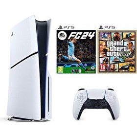 Resim Sony Playstation 5 Slim Cd Edition - Ps5 Fifa FC 24 - GTA 5 Oyun Konsolu (İthalatçı Garantili) 