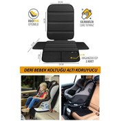 Resim Deri Oto Çocuk Bebek Koltuğu Koruyucu - Isofix Uyumlu - Leke Tutmuz - Silinebilir 