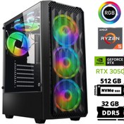 Resim XASER Delux X67 Ryzen 5 7600 32GB DDR5 Ram 512GB M.2 NVMe SSD 6GB RTX3050 Masaüstü Oyuncu Bilgisayar 