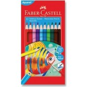 Resim Faber Castell Faber-castell Karton Kutu Aquarell Suluboya Kalemi 12 Renk Tam Boy 