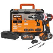 Resim WX354.4 20VOLT/4.0AH Li-Ion Çift Akülü Kömürsüz Profesyonel Şarjlı Darbeli Matkap 