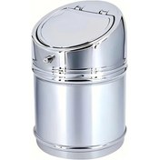 Resim Xuweiwei 1pc Paslanmaz Çelik Otomatik Açılır Kapaklı Ağızlık Ve Yangın Söndürücü İçeren Metal Araç Kül Tablası Ev Ofis Araç Kullanımı 