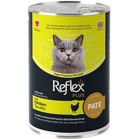 Resim Reflex Plus Pate Sterilised Tavuklu Kısırlaştırılmış Kedi Konservesi 400 Gr 