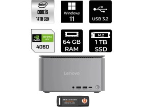 Resim Lenovo Thinkcentre Neo Ultra i9 14900 RTX 4060 64GB RAM 1TB SSD Win11 Pro 12W1001XTRP398 Mini PC + Per4 USB 
