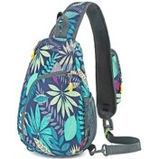 Resim 10l Nylon Çok Amaçlı Outdoor Sling Çanta - Su Geçirmez, Hafif, Bisiklet Turu Ve Seyahat İçin Mavi Mavi 