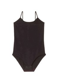 Resim İp Askılı Kadın Çıtçıtlı Body Siyah Çok Renkli 
