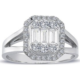 Resim Lova 0,70 Karat Baget Pırlanta Yüzük - 1010367 