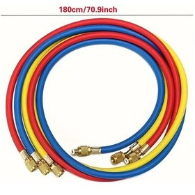 Resim Dashanshop 59.06inch 3600psi R134a 3 Yollu Ac Şarj Hortumu Dayanıklı Pvc Pirinç Bağlantılı 