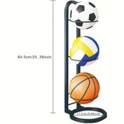 Resim Top Saklama Rafı, Basketbol Sergi Standı, Taşınabilir Açık Top Standı Tutucu Basketbol Futbol ve Voleybol için 