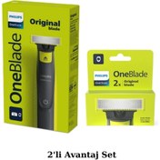 Resim Philips Qp2724/10 Oneblade Yüz Ve Vücut Şekilendirici - QP220/51 2'li Yedek Bıçak Avantaj Set 