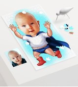 Resim Bk Gift Kişiye Özel Bebek Karikatür 240 Parça A3 Puzzle - 3 