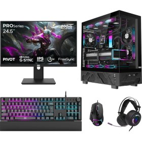 Resim Dragos DRX7699 Ryzen 5 5600 32GB 1tb Nvme 16GB RTX5060TI 24.5 Inç 200Hz 1ms Oyuncu Hazır Sistem 