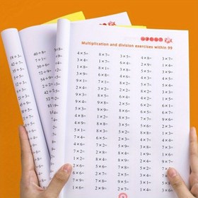 Resim Çarpım Tabloları İçin Matematik Egzersiz Kitabı, 9×9 Çarpım Ve Bölme İçin Matematik Egzersiz Kitabı, Çarpım Ve Bölme Flaş Kartları, Aritmetik Egzersiz Çalışma Kitabı 