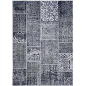 Resim Nuvomon Kadife Patchwork Halı - Gri - 160x230 cm 