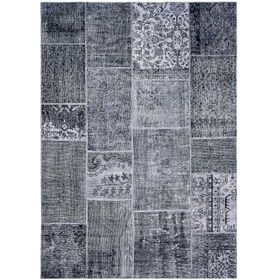 Resim Nuvomon Kadife Patchwork Halı - Gri - 160x230 cm 