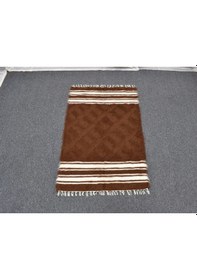 Resim Zehra Abla Halı Yeni El Dokuma Tiftik Yün Siirt Battaniyesi Kilim 5776 