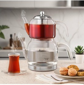 Resim Aryıldız Brillante Cam Çaydanlık 259696 Şeffaf 