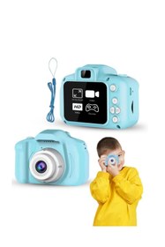 Resim Toptan Bulurum ÇOCUK KAMERASI MAVİ 