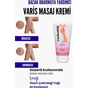 Resim Buğz Var.is Bölgesi Için Bacak Onarmaya Yardımcı ve Besleyici Varikostop Masaj Kremi 200 ml 