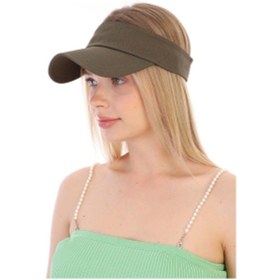 Resim Uv Koruyuculu Unisex Siperlikli Haki Şapka Haki 