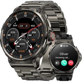 Resim Amaztim Akıllı Saat, Hd Büyük Ekran, 100 Gün Pil Ömrü - Erkekler Için - Siyah 