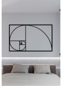 Resim Altın Oran Dikdörtgen Metal Tablo 