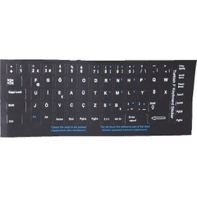 Resim Addison 300162 Türkçe F Siyah Klavye Stiker 
