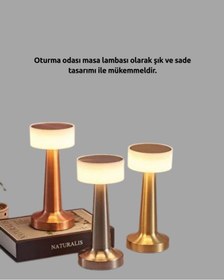Resim Modern Usb'li Kablosuz Masa Lambası - Minimalist Tasarım, 3 Farklı Parlaklık Çok Renkli 