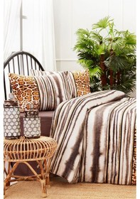 Resim Senja Çift Kişilik Soft Life Saten Nevresim Takımı Renkli 