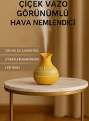 Resim esy teknoloji Çiçek Vazo Tasarımlı Hava Nemlendirici – Aromaterapi Difüzör, 300ml 