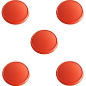 Resim 5 Adet Çocuk Odası Tekli Düğme Mobilya Kulp Çap 55 Mm Turuncu 