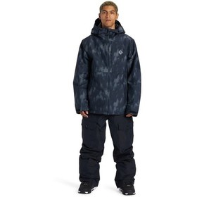 Resim Dc Dc Basis Print Erkek Siyah Snowboard Ceketi Xkk 