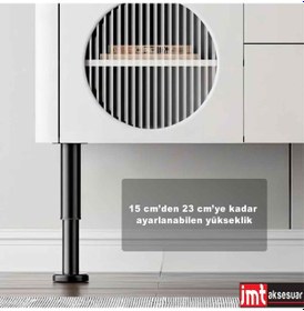 Resim 5 23 Cm Ayarlanabilir Siyah Destek Ayağı Mobilya Kanepe Baza Koltuk Dolap Ayağı Siyah 