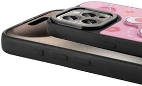 Resim M.TK moveteck İphone 15 Pro Max Kılıf Sevimli Ayıcık Tasarımlı Karakterli Kabartmalı 3Boyutlu Yumuşak Silikon, Siyah, Tek Ebat, amas-15promax-siyah 
