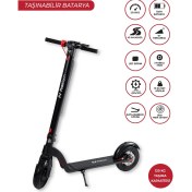 Resim Pirantech X8 Elektrikli Scooter - Max 700 W Çıkartılabilir Batarya Özellikli Scooter 