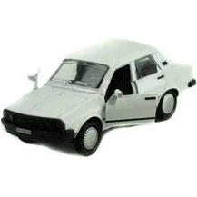 Resim Erzi Metal Toros Işıklı Sesli Beyaz Çek Bırak Oyuncak Araba 13 cm 