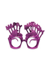 Resim Fuşya Happy Birthday Parti Gözlüğü Tüm Yaşlar 