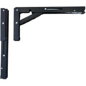 Resim Gürçay Mandallı Katlanabilir Masa Konsolu 1 Çift Siyah 40cm 