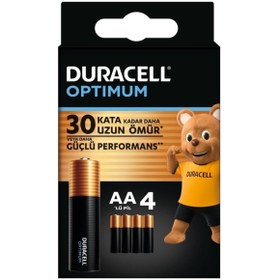 Resim Duracell Optimum AA Alkalin Kalem Pil (4'lü paket) 1,5V, LR6 MX1500 