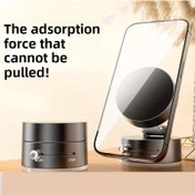 Resim Geliştirilmiş 360° Dönebilen Manyetik Evrensel Telefon Tutucu, Vakum Emişli + Mıknatıslı Yapışkanlık Araç Montajı Titreşim Önleyici Stand, Mutfak, Masaüstü, Ofis, Spor Salonu, Seyahat, Ayna Cam için Uygun, Yüksek Kaliteli Popüler Hediye, Sevdikleriniz ve Arkadaşlarınız İçin En İyi Hediye 